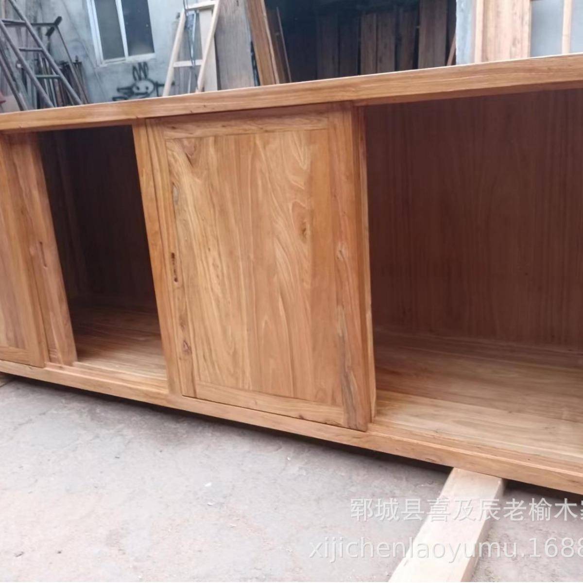 一手货源供应老榆木货架储物柜超市商用置物柜实木收纳客厅收纳