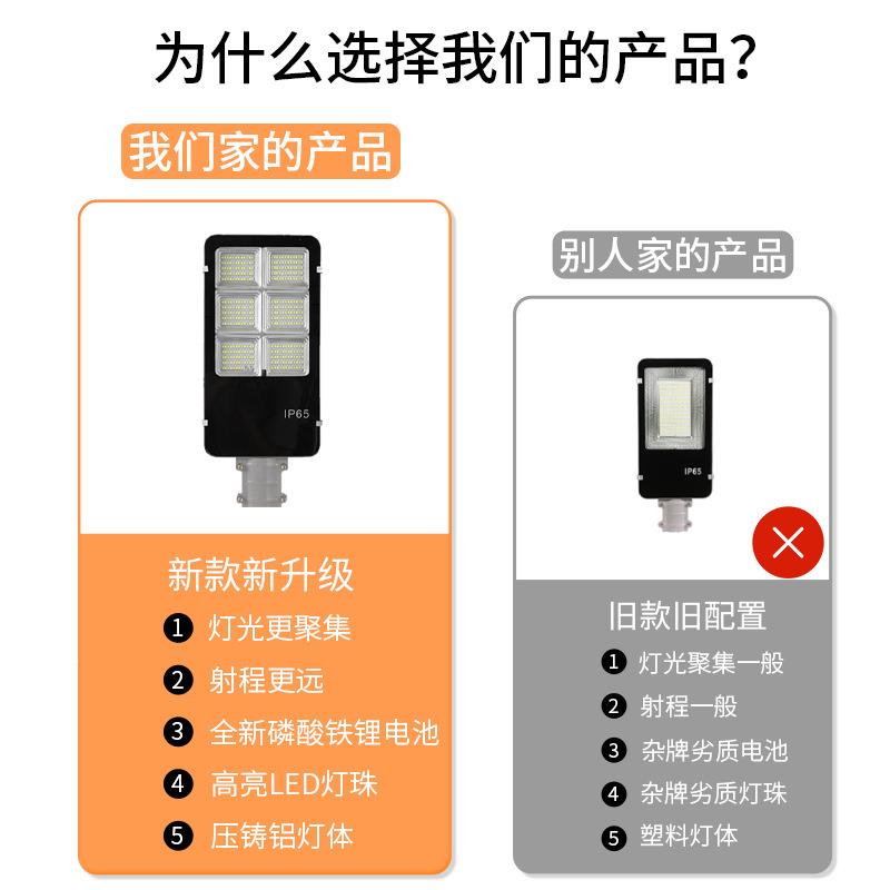 太路农阳能灯户GOE外防水大功d率爆亮新村工程高杆le照明感应路灯