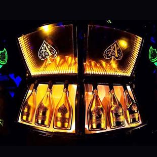 黑酒桃A槟酒箱神龙套冰封酒箱夜场吧用VIP酒盒子炫彩具7箱香k酒tv