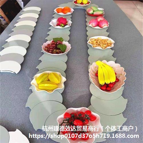 家用餐桌旋转手动转盘长方形