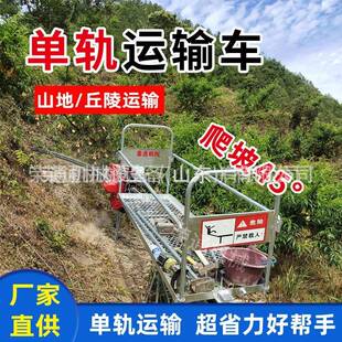 园自山走轨道搬农 地单轨运输车轨道运输车厂家用小型山SMY区果式