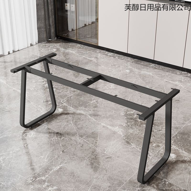 桌腿铁艺支架瓷砖岩板实木大板金属桌架大理石餐桌脚铁艺简约图片