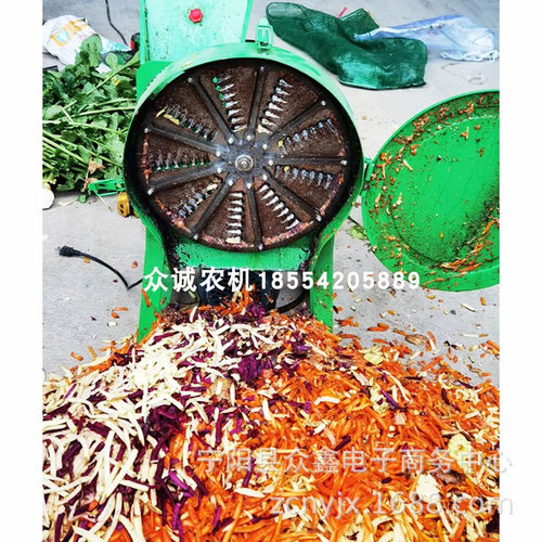 小型铡草刨丝切片机土豆红薯切片设备农用电动芥菜粉碎机