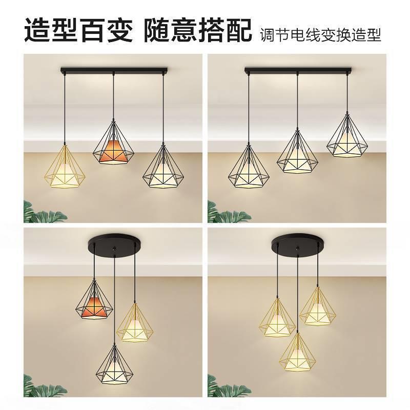 餐厅吊轻灯三头吧台奢2约021385年新厅款客主灯卧室灯现代简灯具