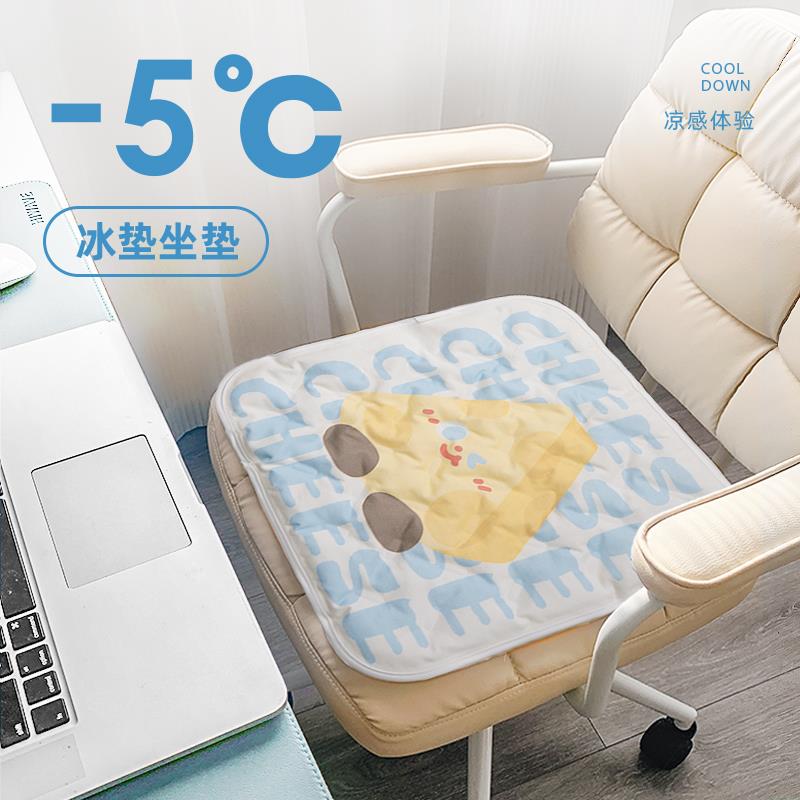 。夏季冰垫办冰公子室凉垫椅子坐垫冰丝屁F77J9M99垫夏天透气袋凉