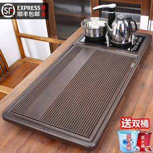 家用实木茶盘功夫茶台办公室大客厅茶海茶zhang784一 全自动具套装