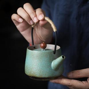 gfcj 茶蜡烛组加热茶 190中式 提梁茶具套家用陶瓷壶煮茶壶茶炉温装