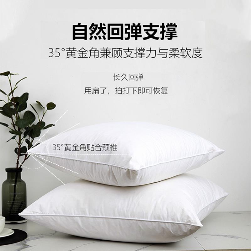 羽鹅毛羽绒抱枕芯内胆45x4发550方形毛靠枕芯靠酒店沙腰qwh70008