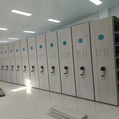 手摇档案密集柜钢制存储移动料资架柜密档案室手动密集管理系统手