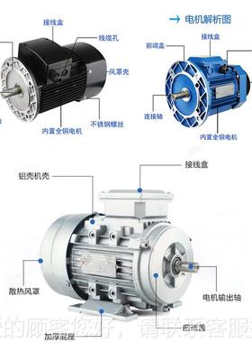 3w床相异步电机 YS铝壳电机A559BB款铝壳电机 钻机三床动倒角机消