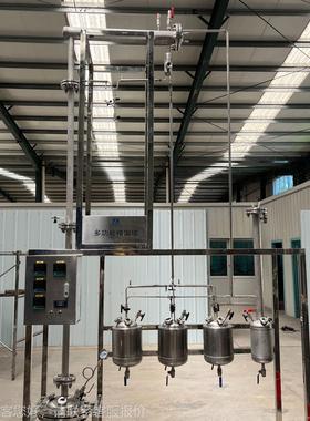 L锈钢精馏塔304小、316材不lqt65质实验室中型精馏装置