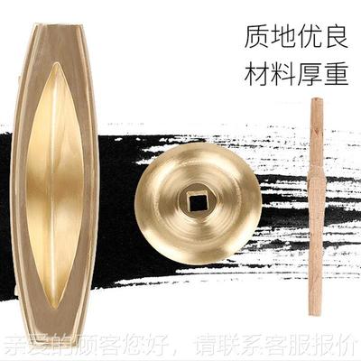 迷你铜SBB船中药碾子实心铜纯船研船铜船药捻药子黄铜碾药粉碎机