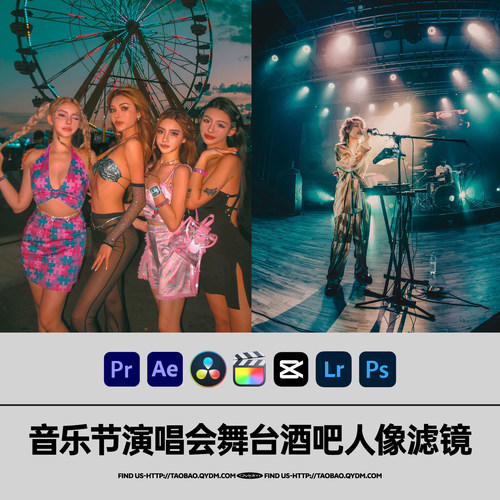 夜晚演唱会舞台人像LUT滤镜
