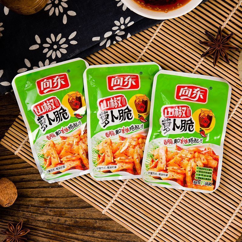 向东萝卜脆湖南特产香辣萝卜干萝卜条下饭菜解馋休闲麻辣零食小吃