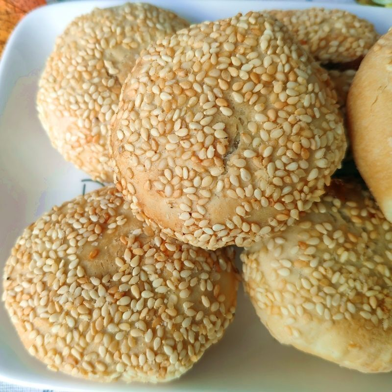 黄潭酥饼湖北天门特产手工芝麻饼传统小吃黄谭饼子喜饼1斤红糖饼