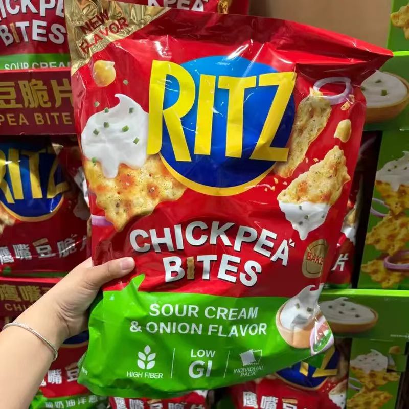 山姆鹰嘴豆脆片酸奶油洋葱味薄脆饼干口感酥脆会员代购官方旗舰店