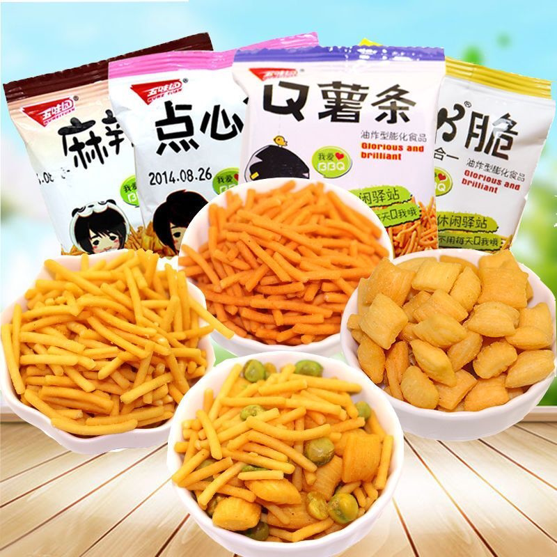 五味园小零食礼包PK脆薯条麻辣烫点心堡膨化食品儿童美味零食咪咪