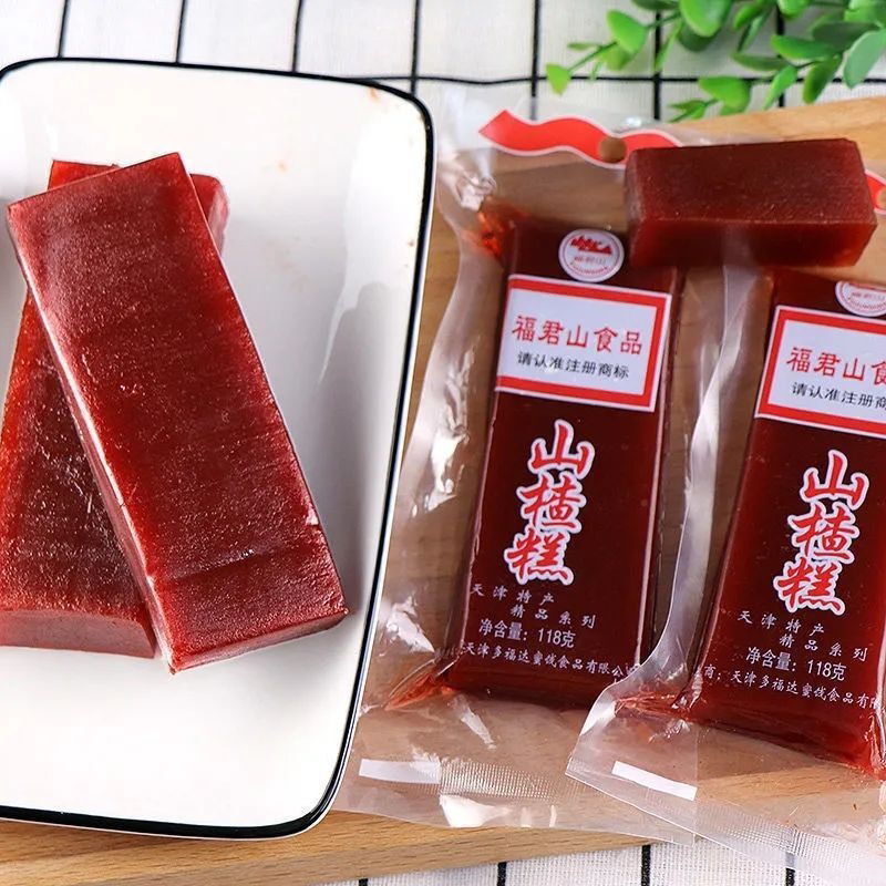 福君山山楂糕独立包装整箱大块天津特产老式果脯蜜饯开胃零食小吃