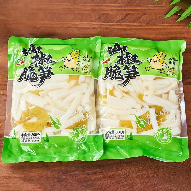 泡椒脆笋800g大袋野山椒竹笋尖酸辣开胃下饭速食酱腌菜整箱批发