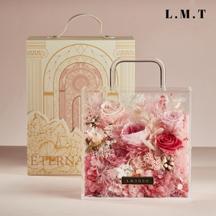 玫瑰手提永生花礼盒真花高级感花束送女生生日闺蜜结婚情人节礼物