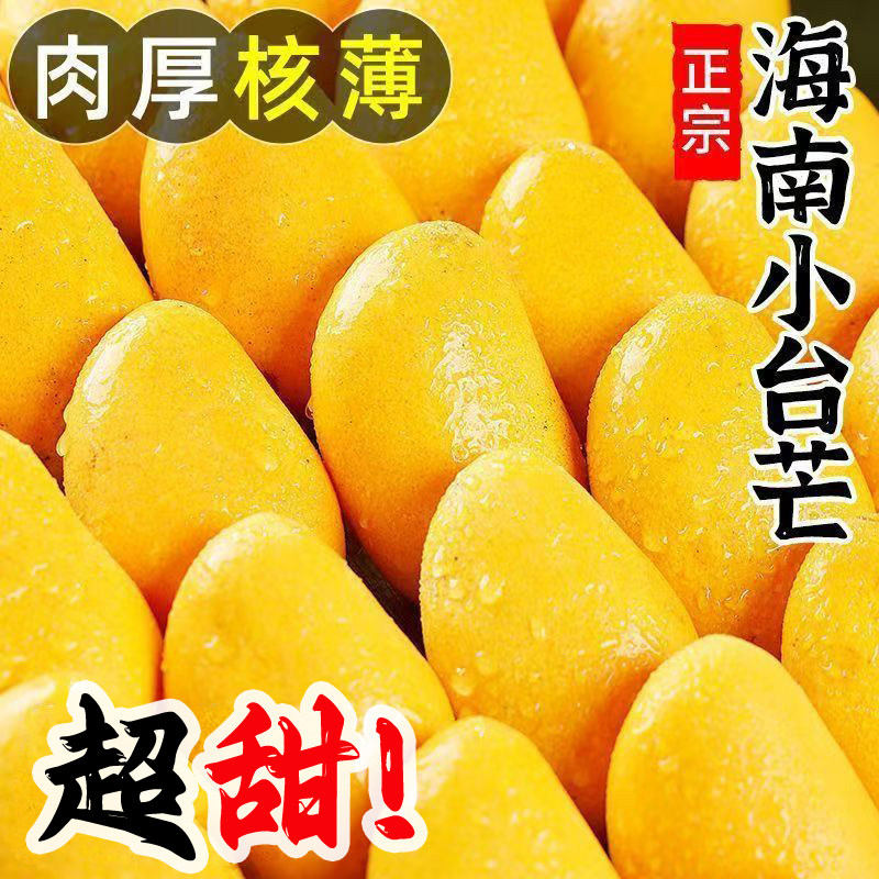 正宗海南小台农芒芒果新鲜9斤应当季水果整箱包邮大热带特产芒果