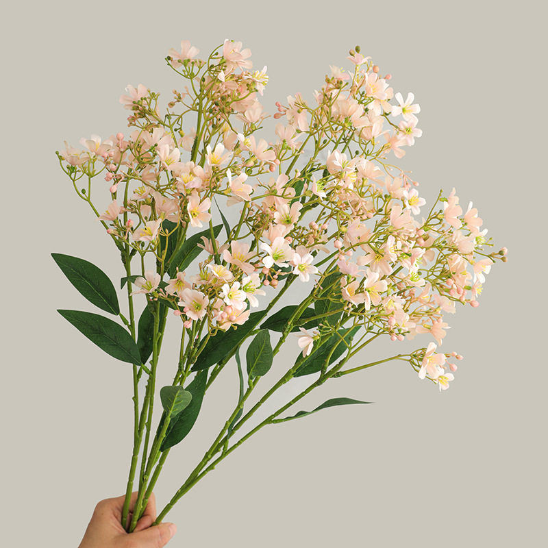 小清新家居装饰仿真支假花雏菊 样板房摆件仿真花束3叉瑞香花图片