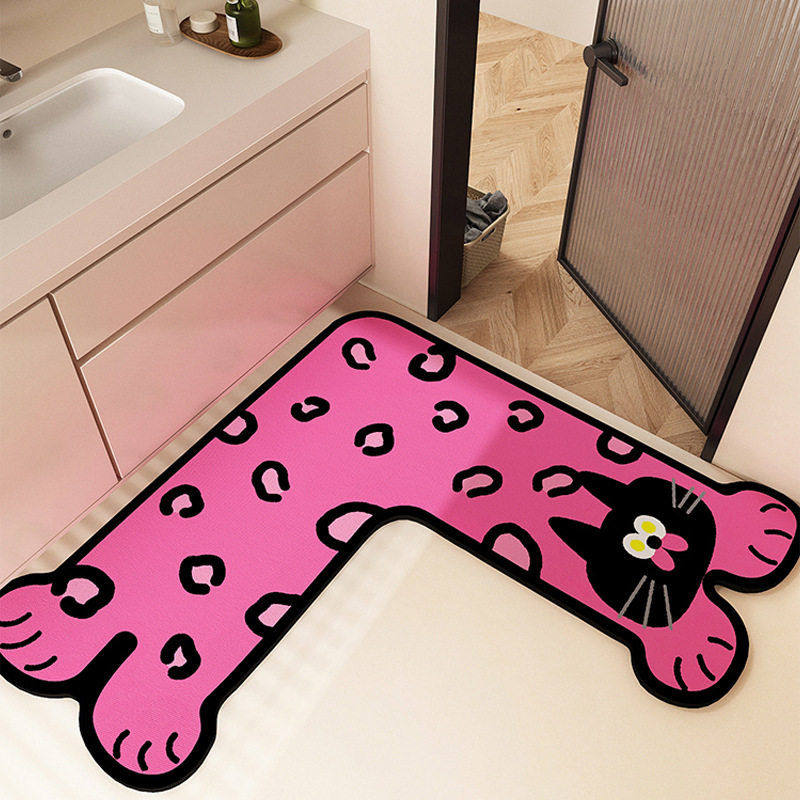 卡通异形门垫卫生间门口脚垫吸水速干浴室地垫厕所防滑硅藻泥地垫,居家布艺,家用脚垫,淘宝优惠券,粉丝福利购,淘宝优惠卷