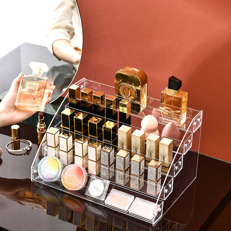 透明眼影盘收纳盒桌面化妆品彩妆口红整理柜宿舍梳妆台置物架子,收纳整理,化妆箱/盒,淘宝优惠券,粉丝福利购,淘宝优惠卷