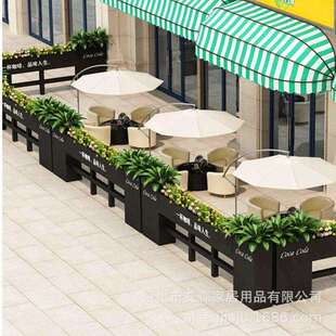 厂家直销铁艺花槽户外隔断花箱组合长方形绿植室外围栏售楼部外摆