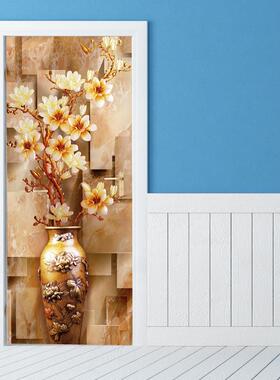 ZB60门贴画立体花瓶3D立体个性创意居家时尚墙贴厂家墙贴柜贴