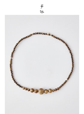 子休沉香塔珠项链轻奢小众新款