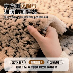 皮沙发垫冬季 2024新款 毛绒坐垫轻奢高级感简约现代防滑直排盖布垫