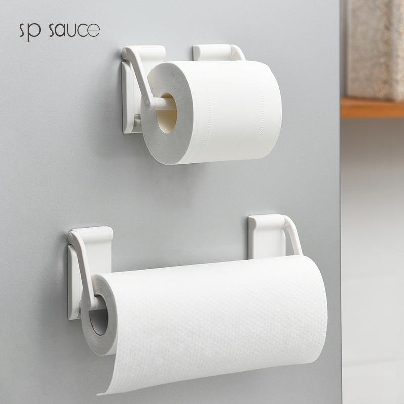 磁吸式冰箱侧面置物架厨房纸巾挂架免打孔壁挂保鲜膜收纳架卷纸架