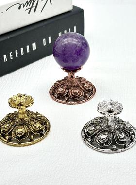 莲花柱 水晶球底座 厂家直销 跨境热销 球托 蛋雕托 工艺品支架