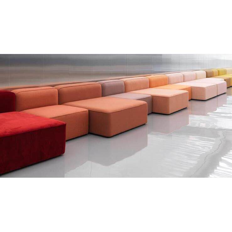 北欧现代时尚布艺组合设计师家具工作室影楼服装店等候区异形沙发