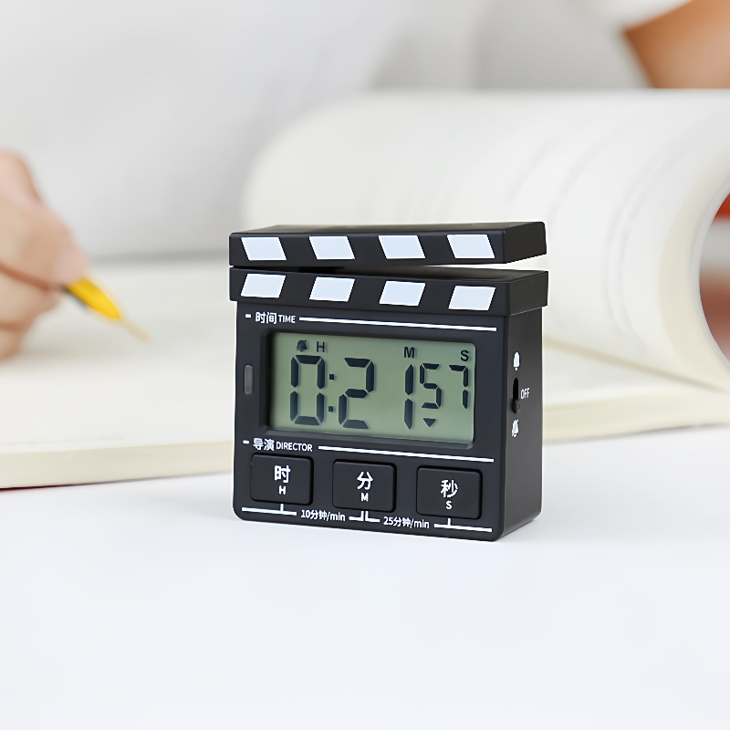 电影打板计时器学习电子定时器时间管理厨房倒提醒器学生作业自律