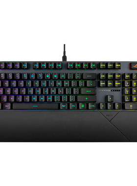 ROG 游侠2 RX PBT版 机械键盘 有线游戏键盘104键 RGB背光  黑色