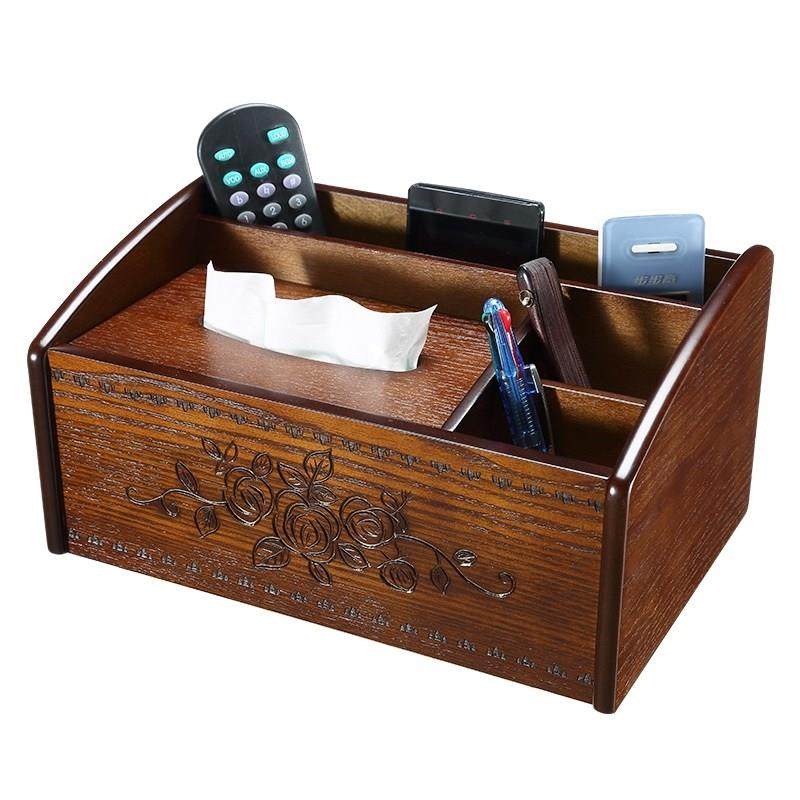 木质纸巾盒客厅茶几遥控器收纳盒创意卫生纸盒家用多功能餐巾纸盒,收纳整理,纸巾盒,淘宝优惠券,粉丝福利购,淘宝优惠卷