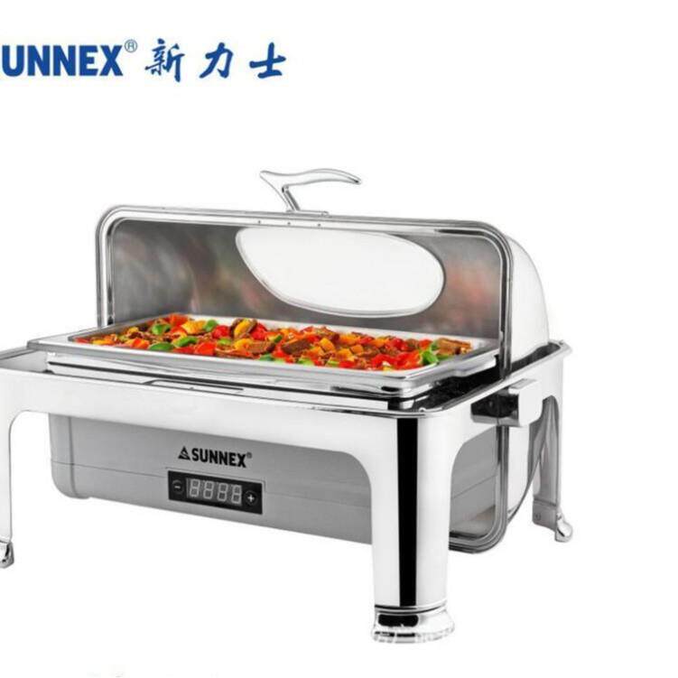 SUNNEX新力士电热可视自助餐炉方形可视布菲炉电热保温W86-1001G7