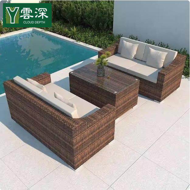 户外沙发庭院露台阳台三人休闲客厅组合藤艺室外藤椅藤编沙发防水,鲜花速递/花卉仿真/绿植园艺,割草机/草坪机,淘宝优惠券,粉丝福利购,淘宝优惠卷