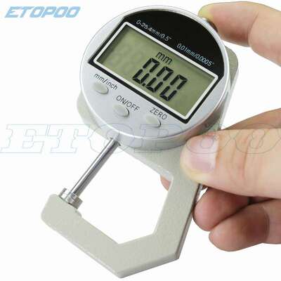Etopoo荣誉出品 0-25.4MM 0.01MM 数显测厚规 珠宝测厚规