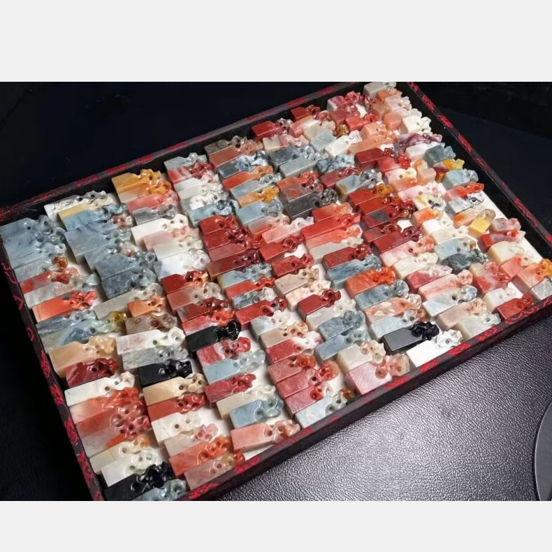 老过石仿太湖石雕印章石料通货100方印面1-1.5㎝书法篆刻闲章寿山