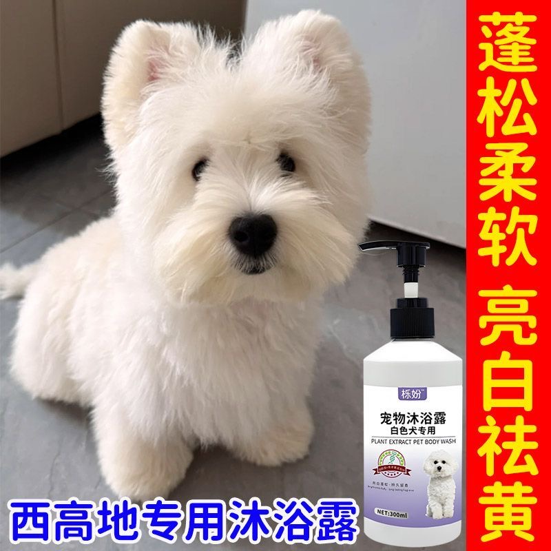 西高地梗犬白毛专用沐浴露狗狗去黄净白蓬松毛发祛味香波沐浴液