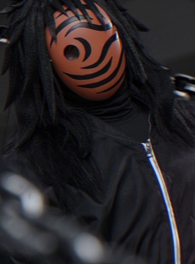 动漫带土阿飞斑面具黄色虎皮面具COS火影万圣节装扮忍者面具