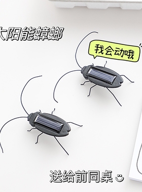 太阳能蟑螂玩具无聊了！送TA玩！新奇创意小礼物送朋友