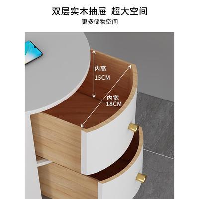 新款床头柜台灯一体轻奢感儿童女孩小型主卧室创意边几置物架