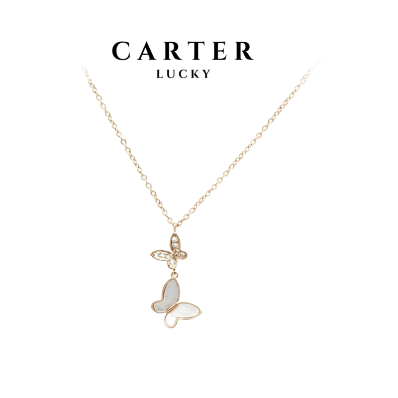 999纯银蝴蝶吊坠项链女款高级感小众精致原创设计锁骨链情人礼物