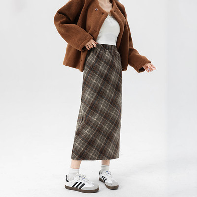 新款秋冬毛呢短裙女小个子裤裙遮胯a字裙FQ