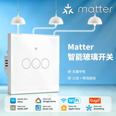 matter涂鸦智能家居WiFi开关单