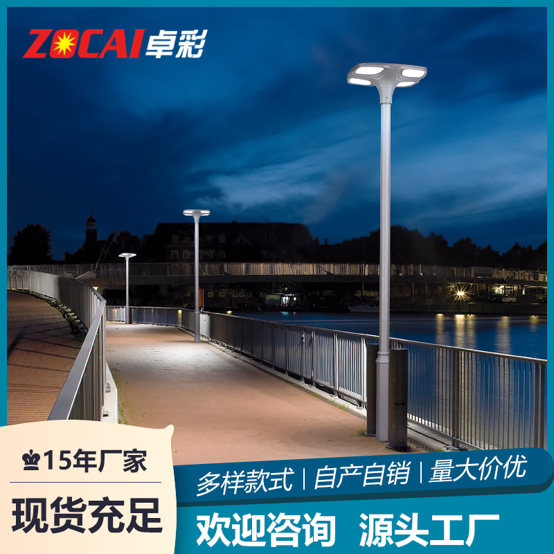 太阳能路灯户外超亮庭院灯室外防水家用花园别墅小区感应高杆灯